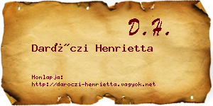 Daróczi Henrietta névjegykártya
