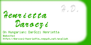 henrietta daroczi business card